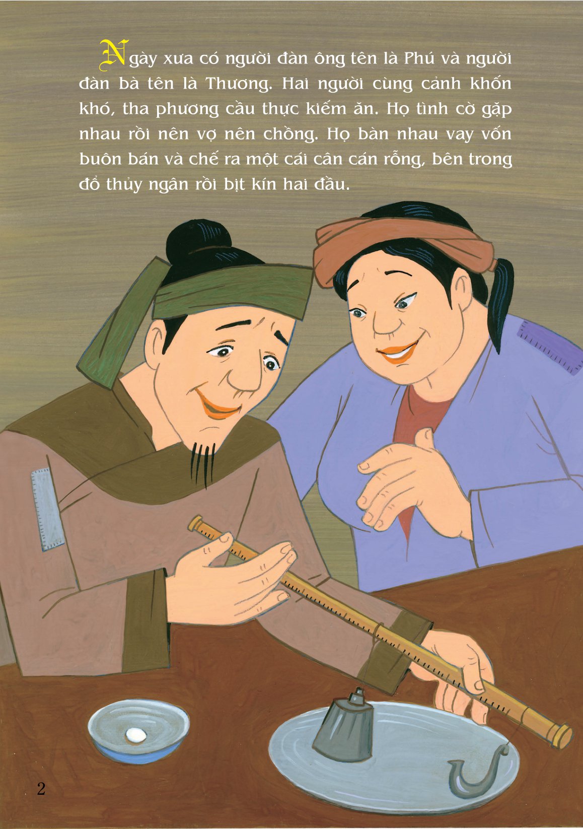 tranh truyện dân gian việt nam - cái cân thủy ngân (tái bản 2023) - Ảnh 2