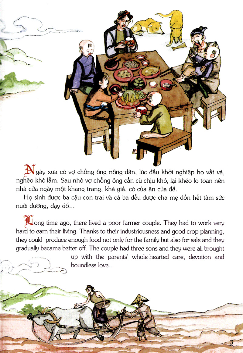 tranh truyện dân gian việt nam - cha mẹ nuôi con bằng trời bằng bể (tái bản 2024) - Ảnh 4