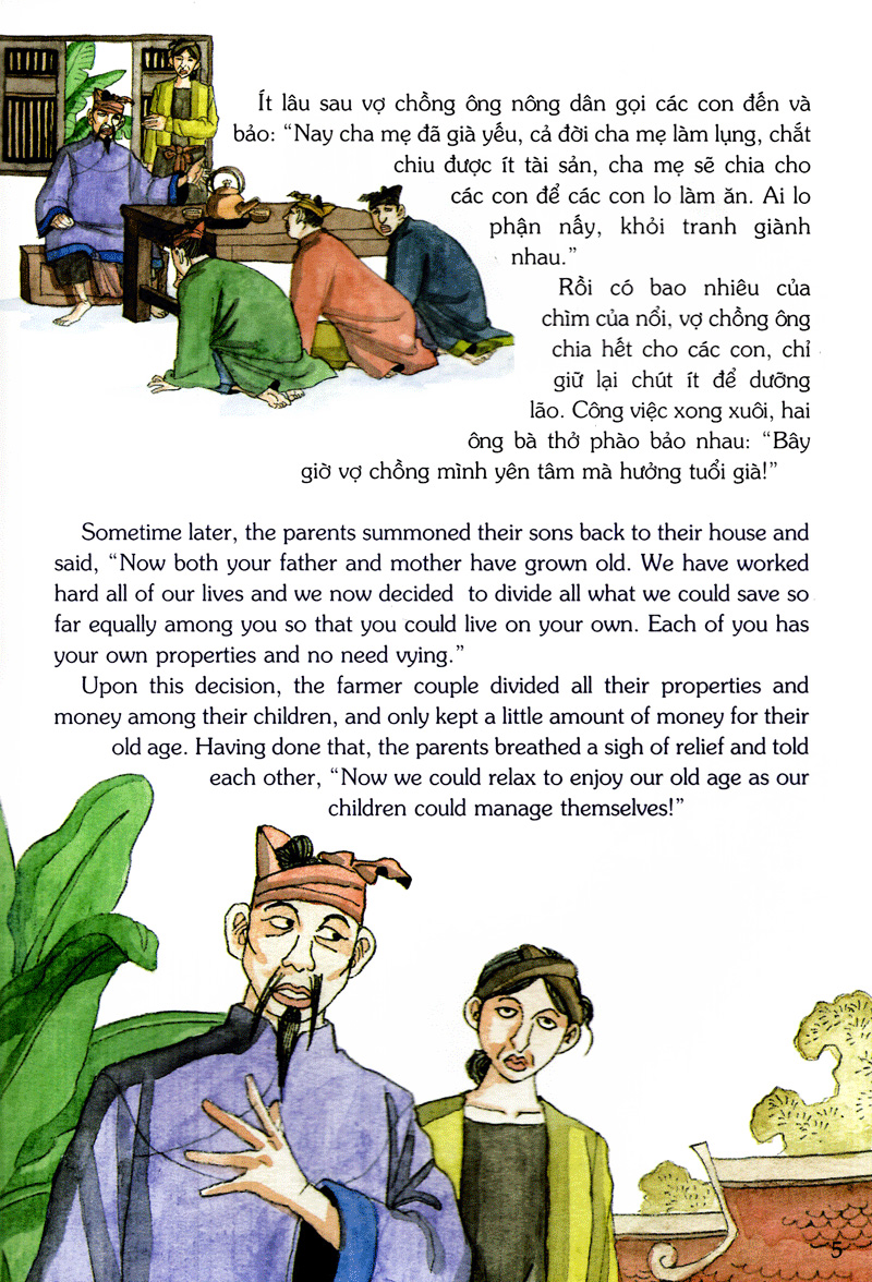 tranh truyện dân gian việt nam - cha mẹ nuôi con bằng trời bằng bể (tái bản 2024) - Ảnh 6