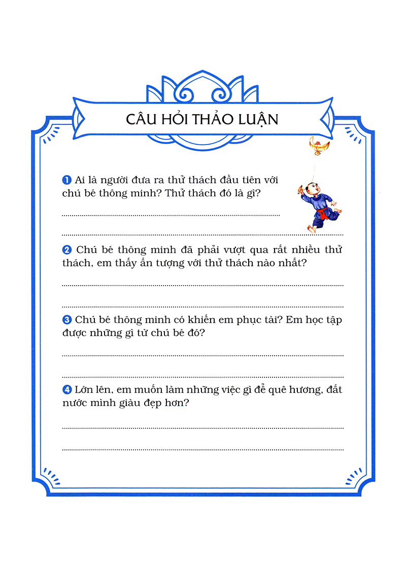 tranh truyện dân gian việt nam - chú bé thông minh (tái bản 2023) - Ảnh 4