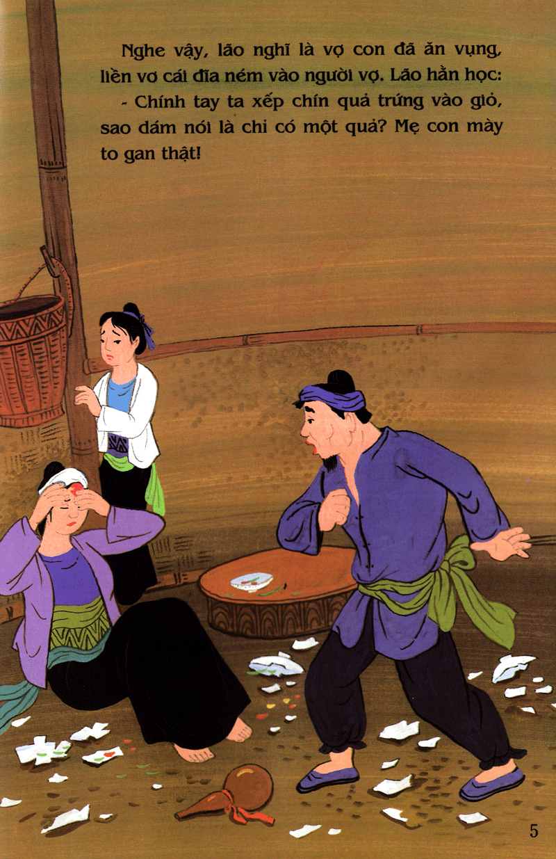 tranh truyện dân gian việt nam - cô bé mồ côi (tái bản 2024) - Ảnh 7