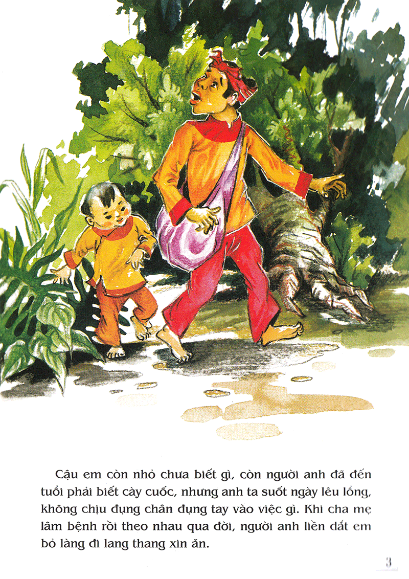 tranh truyện dân gian việt nam - hai anh em và cây thuốc thần (tái bản 2023) - Ảnh 3