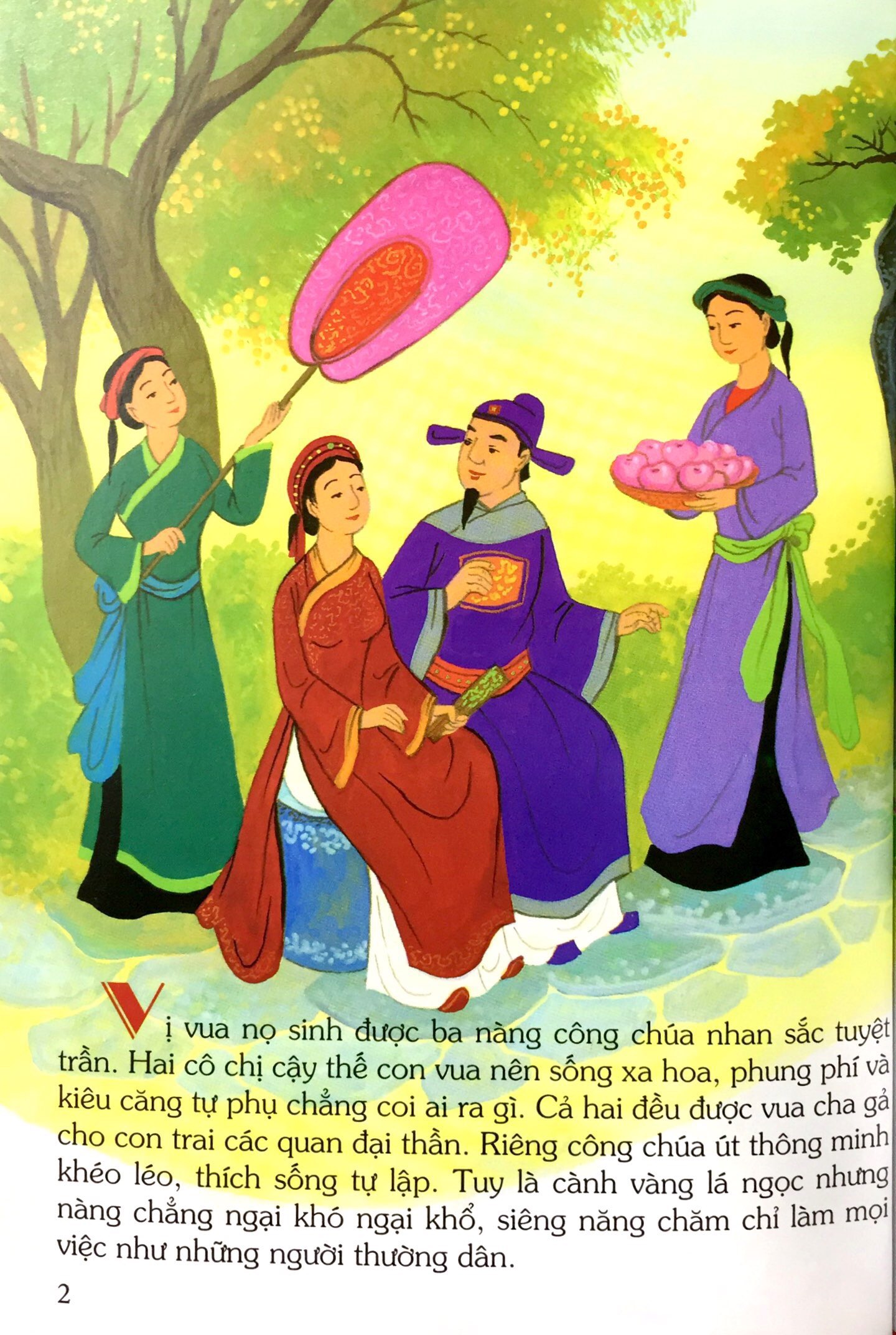 tranh truyện dân gian việt nam - nàng công chúa bán than (tái bản 2024) - Ảnh 4