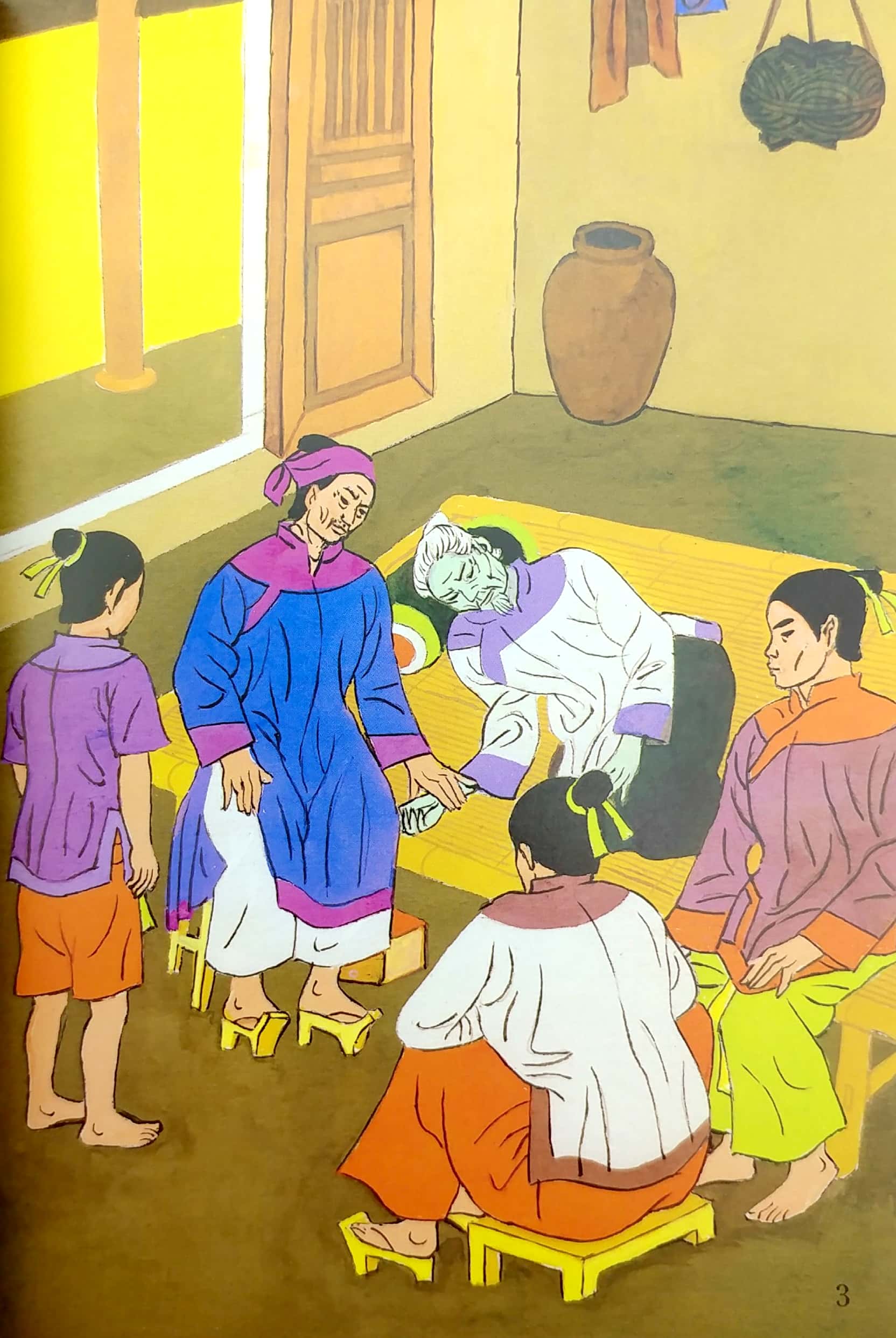 tranh truyện dân gian việt nam - người cha và ba con trai (tái bản 2023) - Ảnh 4