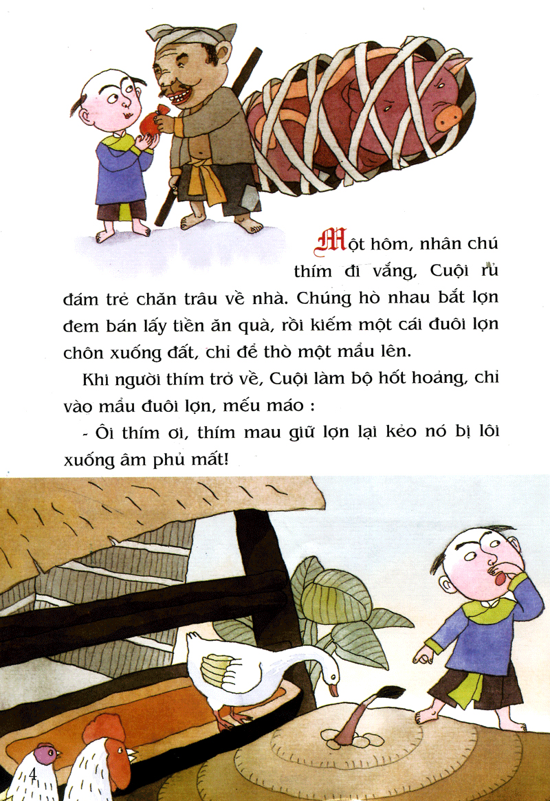 tranh truyện dân gian việt nam - sự tích chú cuội cung trăng (tái bản 2023) - Ảnh 4