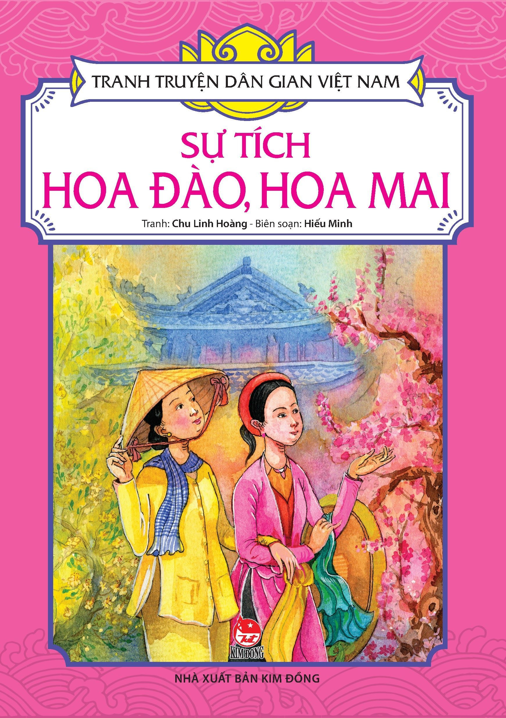 tranh truyện dân gian việt nam - sự tích hoa đào, hoa mai (tái bản 2024) - Ảnh 2