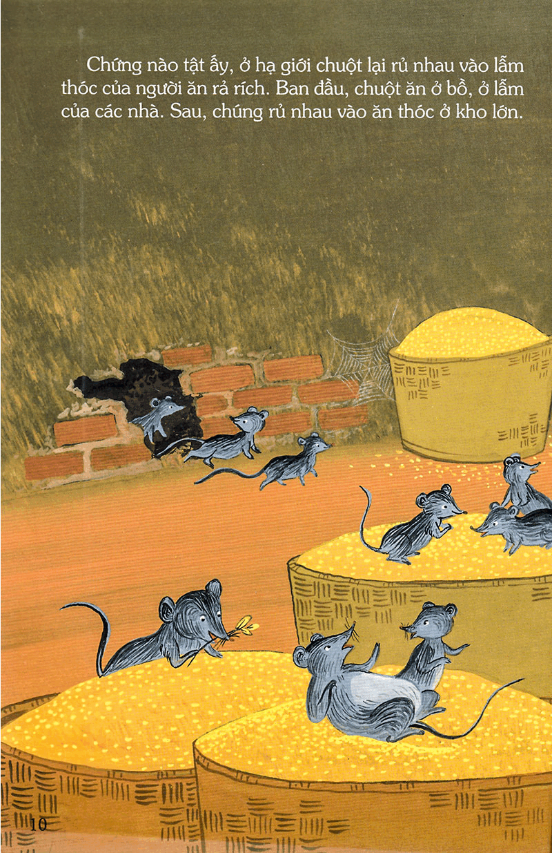 tranh truyện dân gian việt nam - sự tích mèo ghét chuột (tái bản 2023) - Ảnh 10