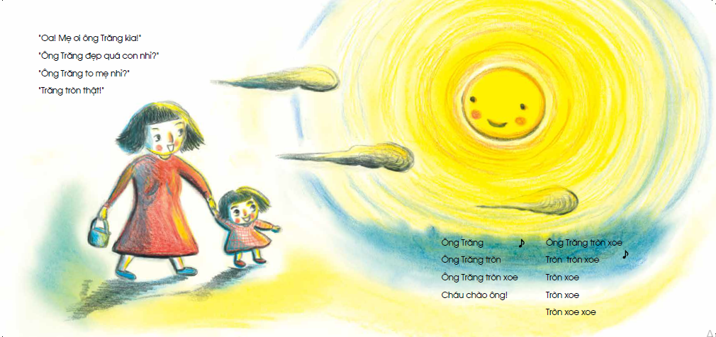 tranh truyện ehon - bé học kỹ năng quan sát - có thật nhiều ông trăng (từ 3 - 4 tuổi) - Ảnh 5