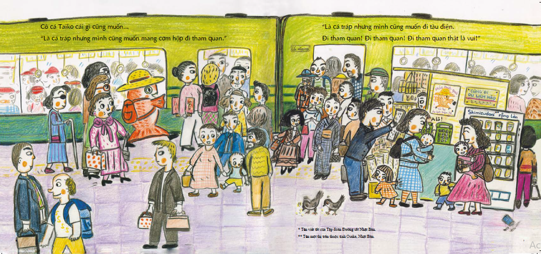 tranh truyện ehon - bé học kỹ năng sống - cô cá setouchi taiko muốn đi tham quan (từ 3 - 4 tuổi) - Ảnh 5