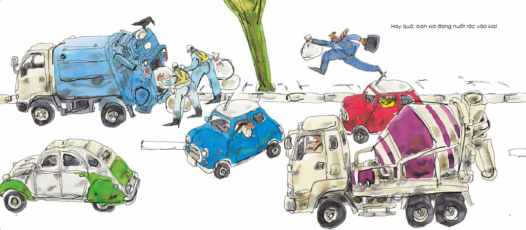 tranh truyện ehon nhật bản - aka-kun dạo phố (từ 3 - 6 tuổi) (tái bản) - Ảnh 4