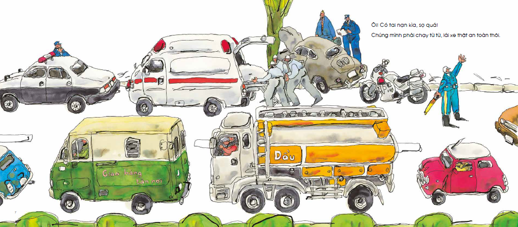 tranh truyện ehon nhật bản - aka-kun dạo phố (từ 3 - 6 tuổi) (tái bản) - Ảnh 5