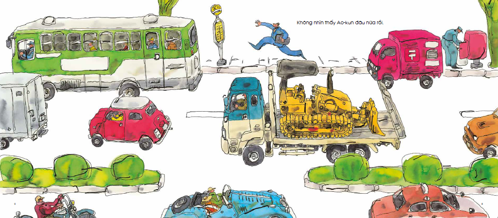 tranh truyện ehon nhật bản - aka-kun dạo phố (từ 3 - 6 tuổi) (tái bản) - Ảnh 6