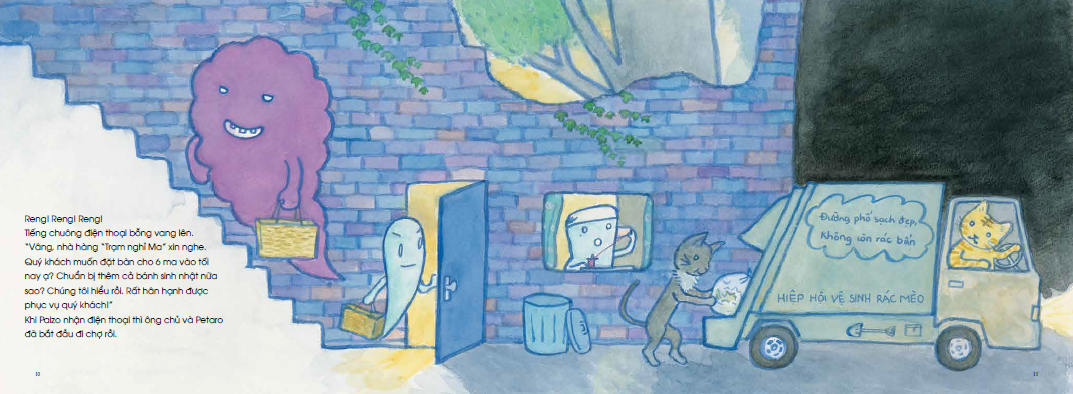 tranh truyện ehon nhật bản - bé học kỹ năng sống - chuyện của sakupi và taropo: đầu bếp ma - Ảnh 7