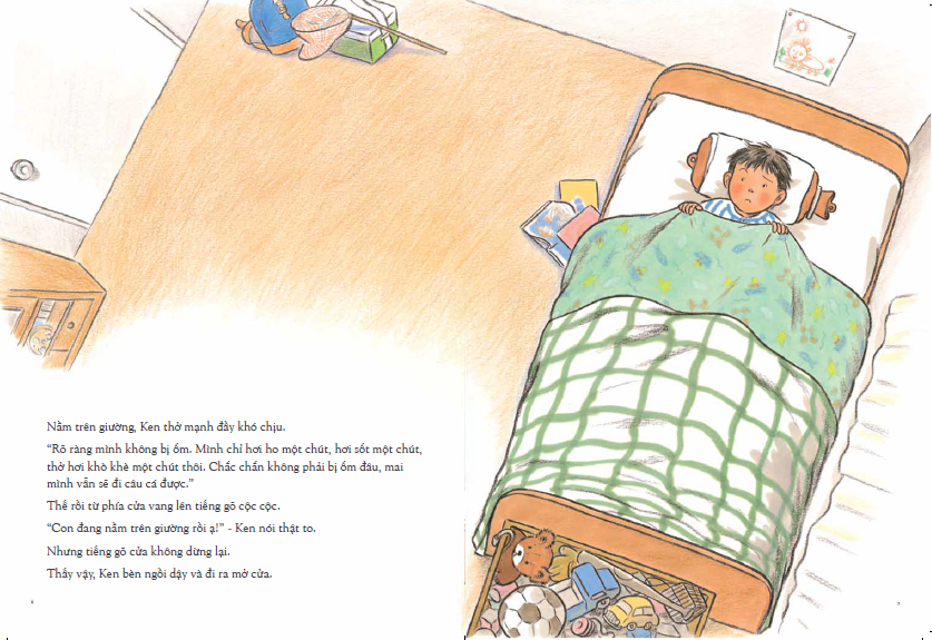 tranh truyện ehon nhật bản - cháu không bị ốm đâu (từ 2 - 6 tuổi) - Ảnh 5