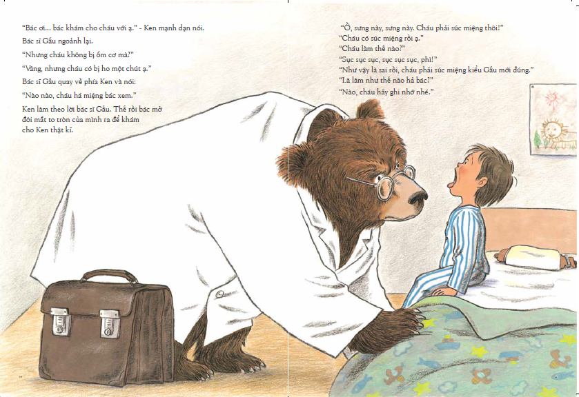 tranh truyện ehon nhật bản - cháu không bị ốm đâu (từ 2 - 6 tuổi) - Ảnh 7