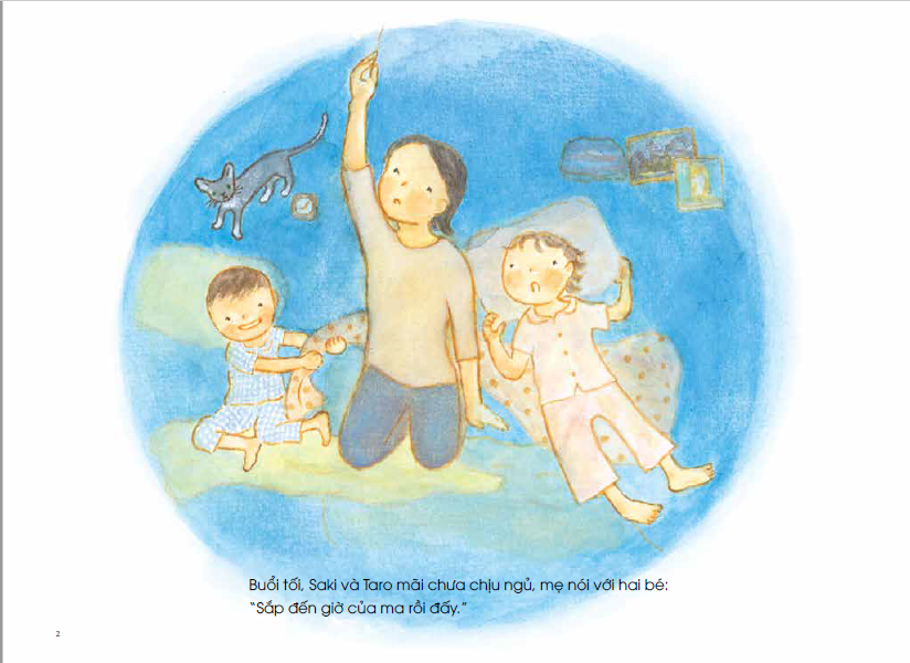 tranh truyện ehon nhật bản - chuyện của sakupi và taropo - một ngày của gia đình ma (dành cho trẻ từ 3 - 6 tuổi) (tái bản 2023) - Ảnh 2