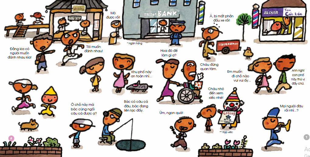 tranh truyện ehon nhật bản - đi đi lại lại trên phố lớn (từ 1 - 6 tuổi) (tái bản 2023) - Ảnh 5