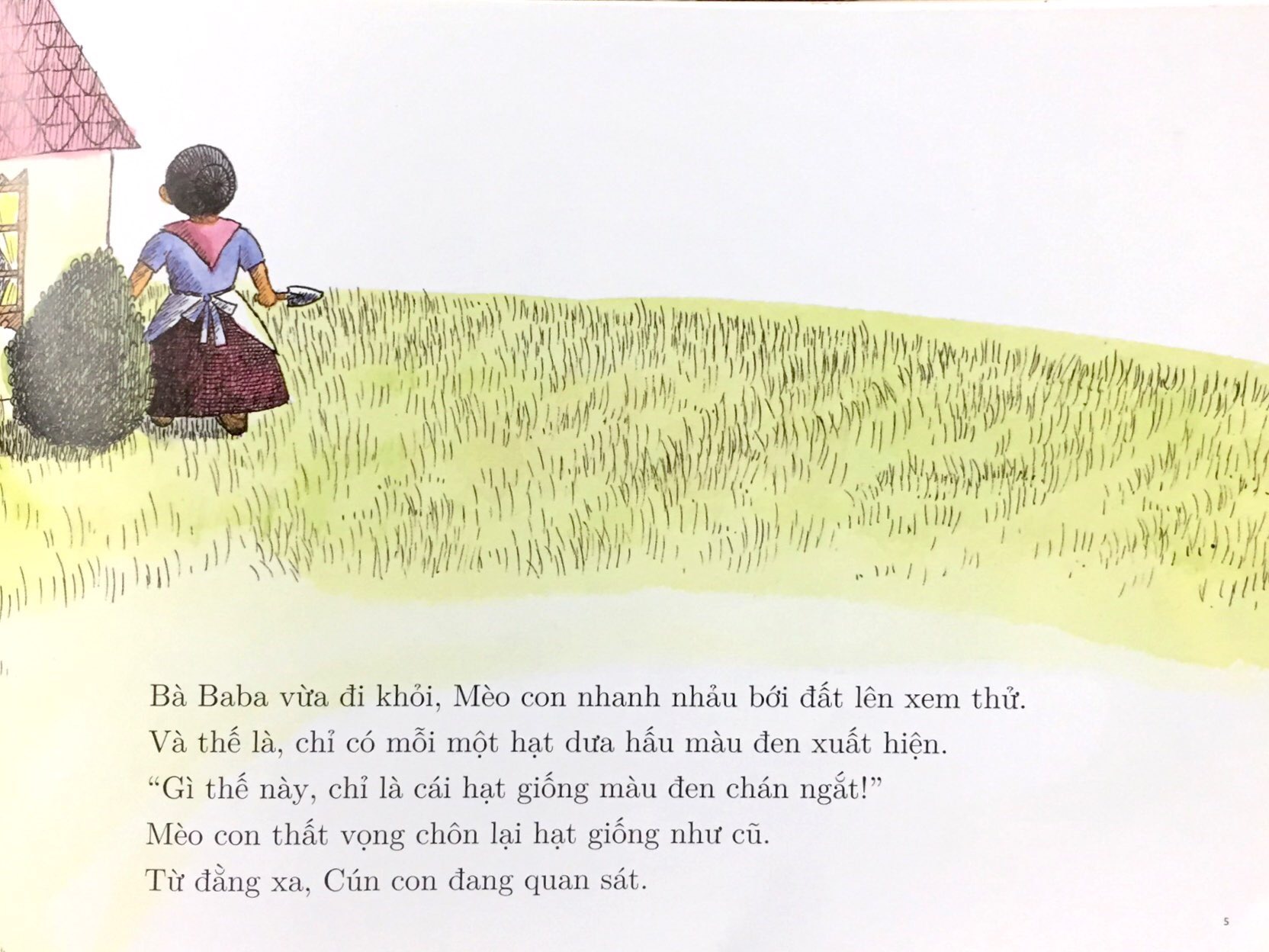 tranh truyện ehon nhật bản - hạt dưa hấu (tái bản 2023) - Ảnh 5