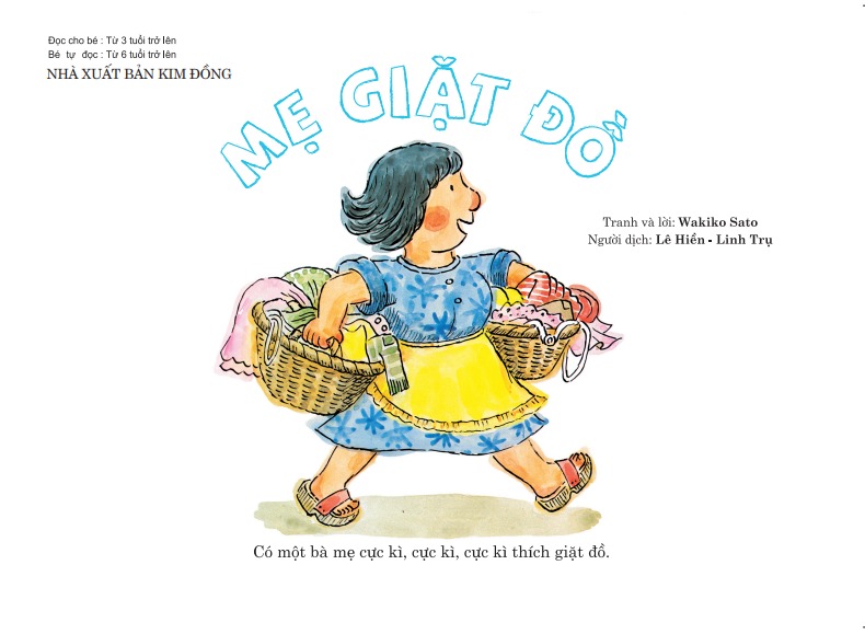 tranh truyện ehon nhật bản - mẹ giặt đồ (tái bản 2023) - Ảnh 2