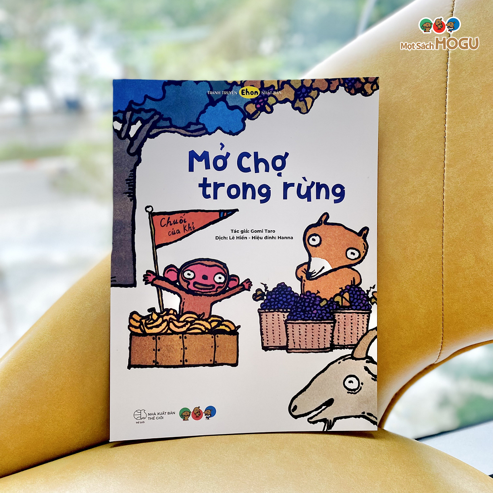 tranh truyện ehon nhật bản - mở chợ trong rừng - Ảnh 2