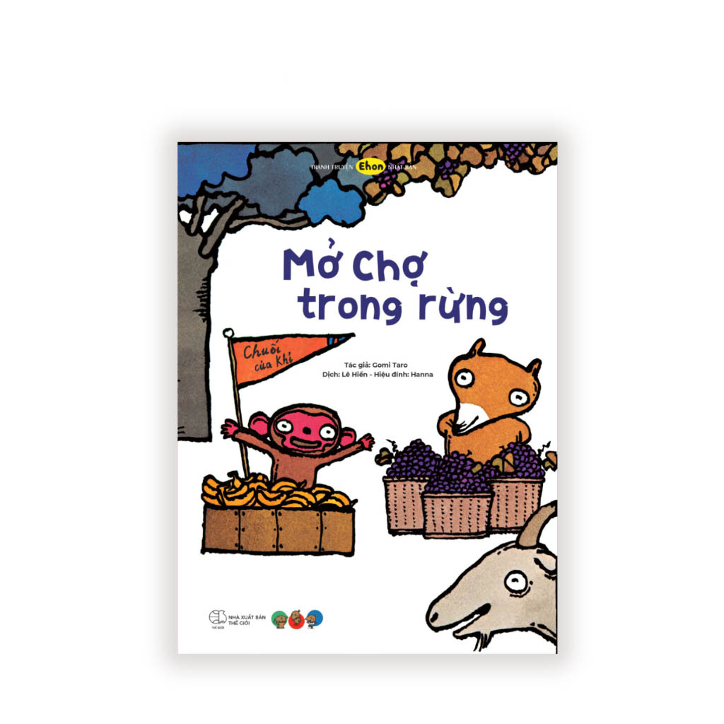 tranh truyện ehon nhật bản - mở chợ trong rừng - Ảnh 6