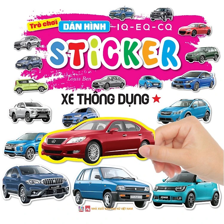 trò chơi dán hình iq-eq-cq - sticker - xe thông dụng - tập 1 - Ảnh 2