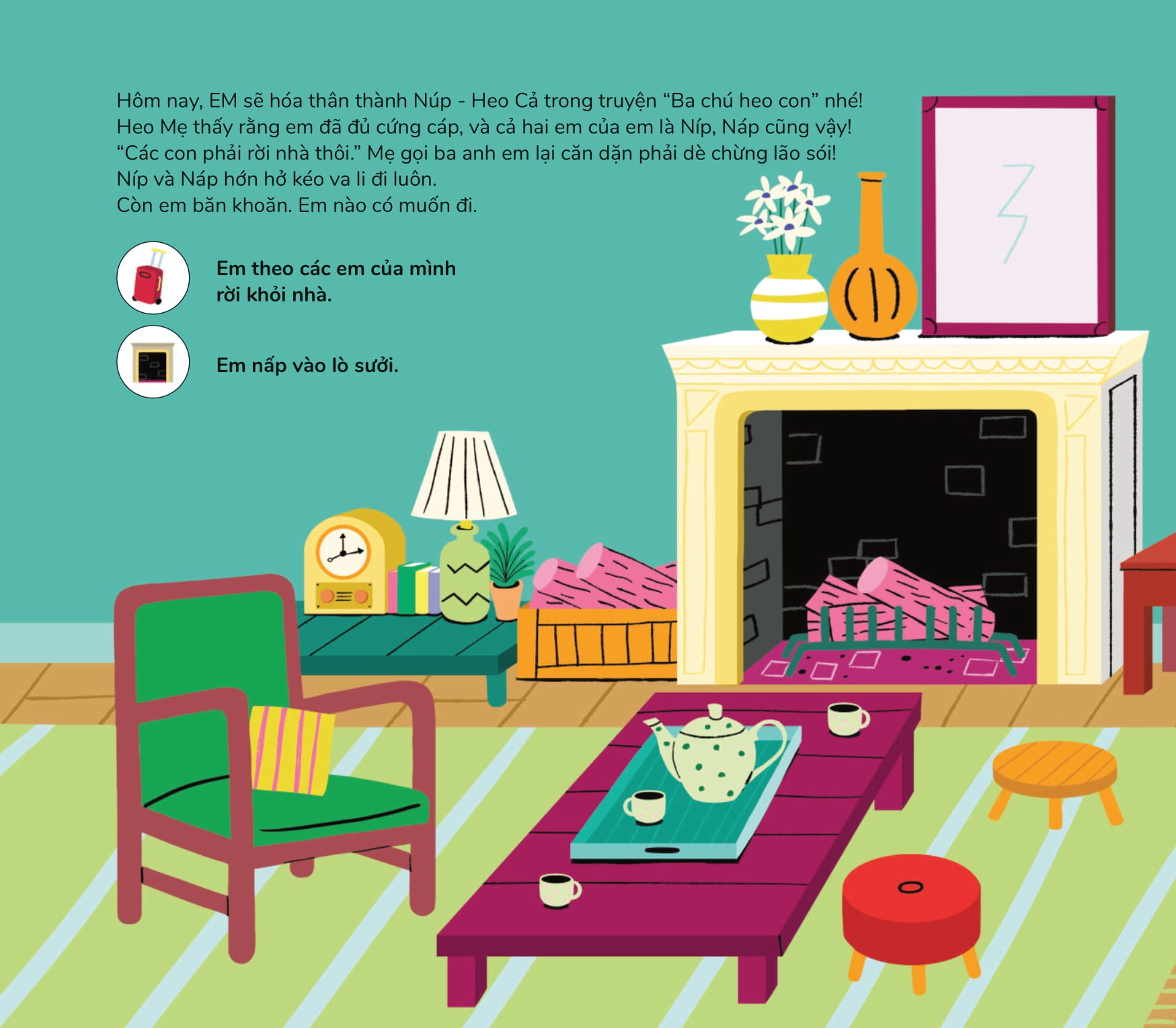 trò chơi nhập vai - nếu em là heo cả trong ba chú heo con - Ảnh 4