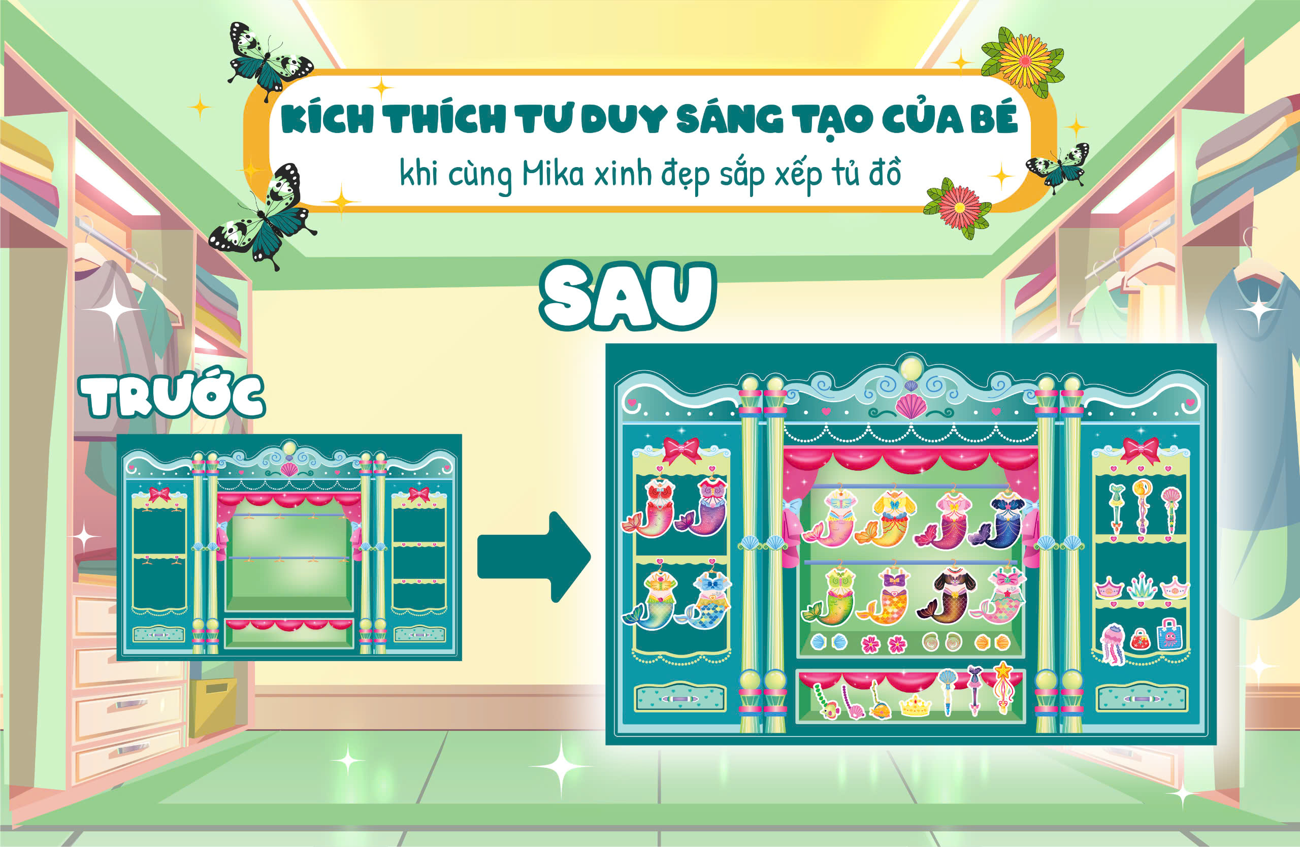 trò chơi sắp xếp tủ đồ cùng mika xinh đẹp - thời trang và phụ kiện nàng tiên cá - Ảnh 6