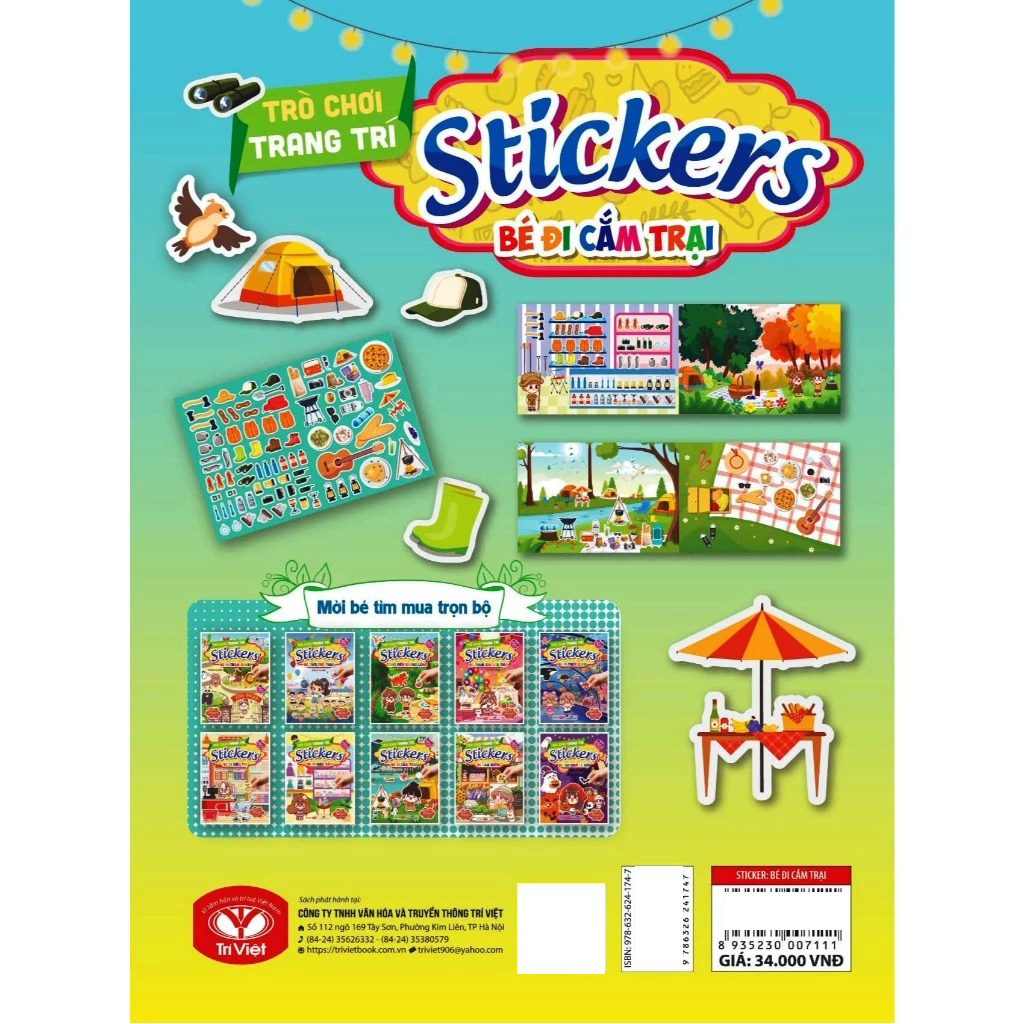 Trò Chơi Trang Trí Stickers - Bé Đi Cắm Trại - Ảnh 4