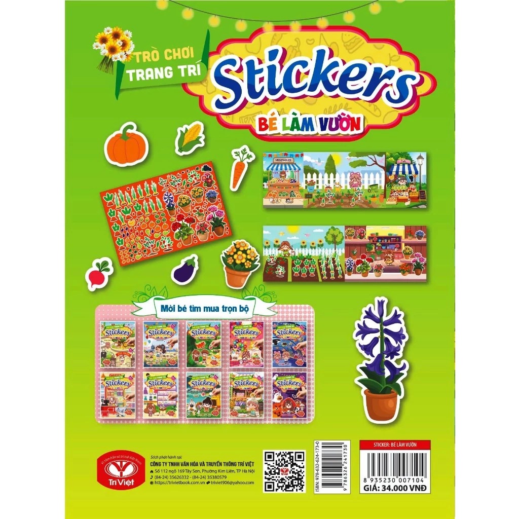Trò Chơi Trang Trí Stickers - Bé Làm Vườn - Ảnh 5