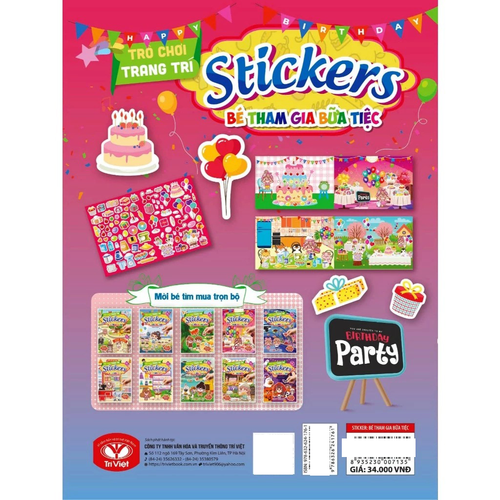 Tro Choi Trang Tri Stickers - Be Tham Gia Bua Tiec - Ảnh 5