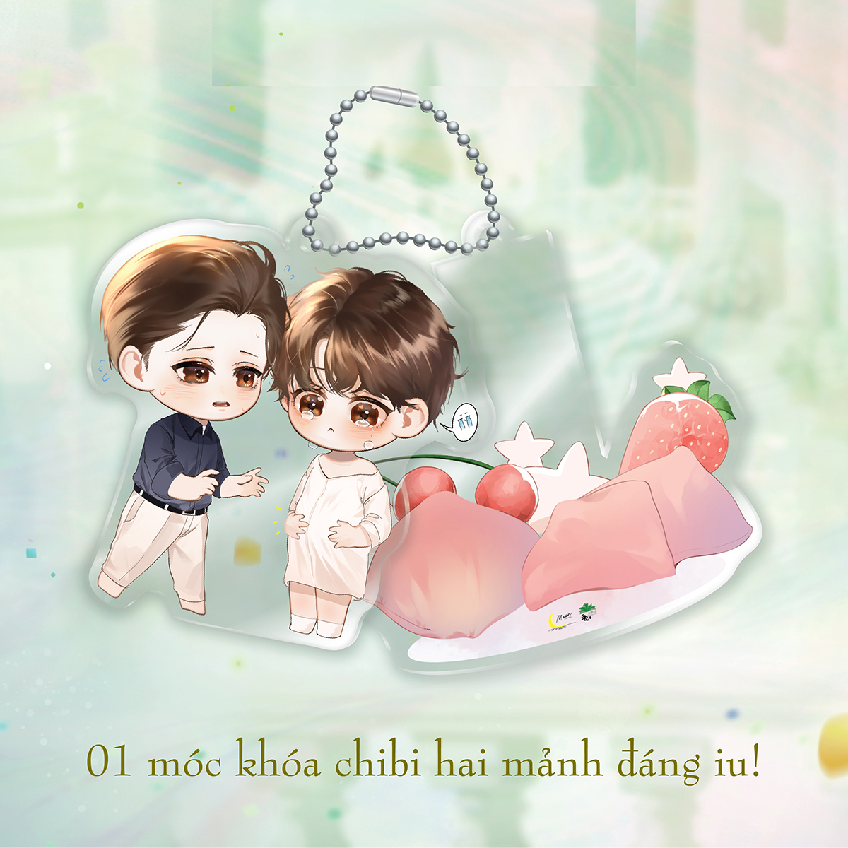 trở thành chàng vợ làm nền của nhân vật phản diện - tập 2 - bản đặc biệt - tặng kèm bookmark + postcard + clearfile + móc khóa hai mảnh - Ảnh 7