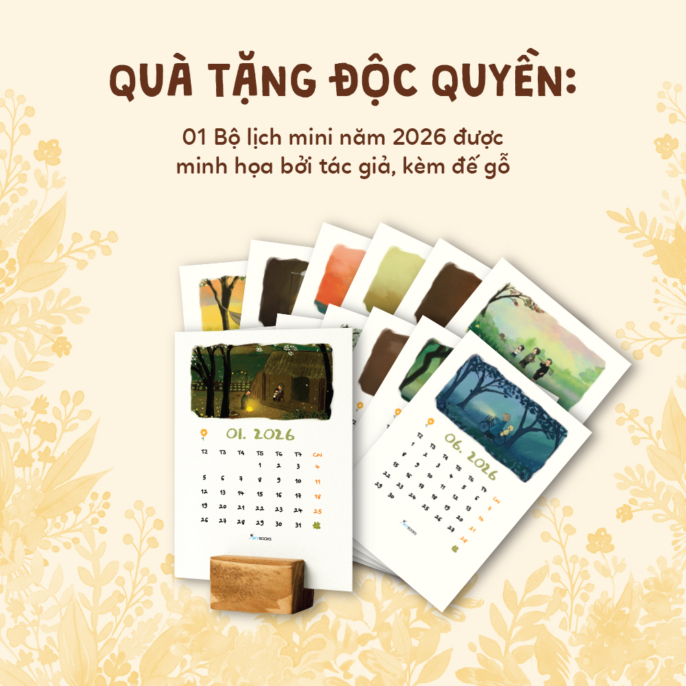 Trốn Lên Mái Nhà Để Khóc - Ấn Bản Sưu Tầm - Bìa Cứng - Tặng Kèm Bộ Lịch Mini 2026 Được Minh Họa Bởi Tác Giả + Đế Lịch Gỗ + Postcard Độc Quyền Có Chữ Ký Tác Giả + Thiệp Thông Điệp Ngẫu Nhiên - Độc Quyền Fahasa - Ảnh 4