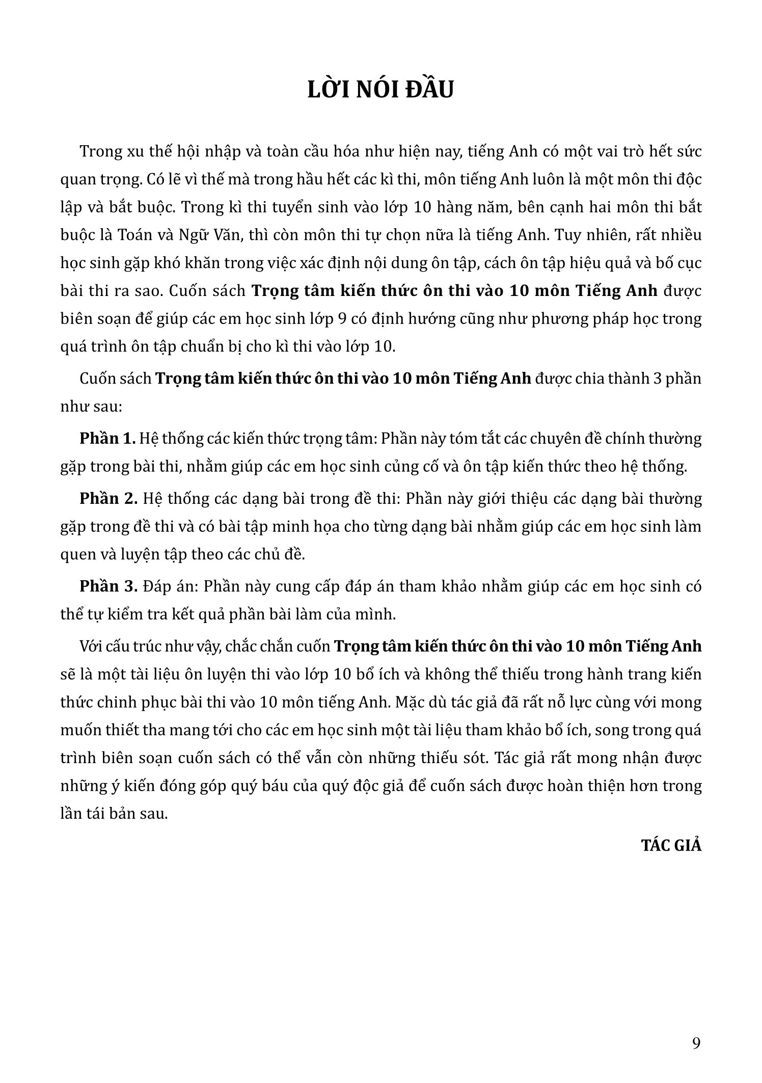 Trọng Tâm Kiến Thức Ôn Thi Vào 10 - Môn Tiếng Anh - Ảnh 15