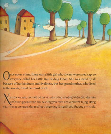 truyện cổ kinh điển thế giới với bản dịch mới - cô bé khăn đỏ - little red riding hood (tái bản 2020) - Ảnh 4