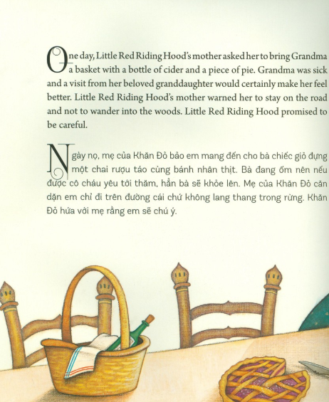 truyện cổ kinh điển thế giới với bản dịch mới - cô bé khăn đỏ - little red riding hood (tái bản 2020) - Ảnh 5