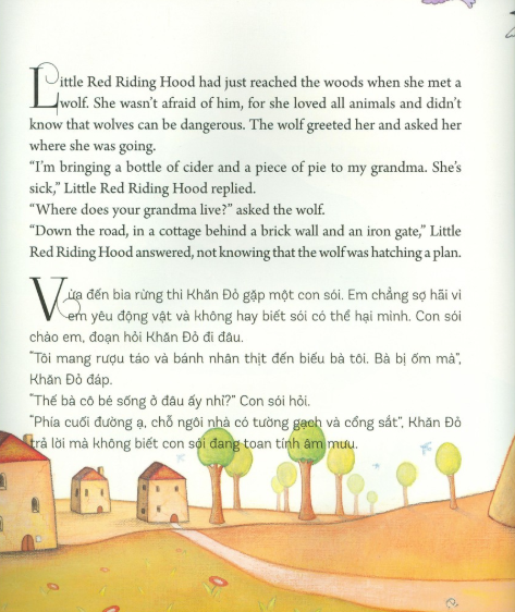 truyện cổ kinh điển thế giới với bản dịch mới - cô bé khăn đỏ - little red riding hood (tái bản 2020) - Ảnh 7