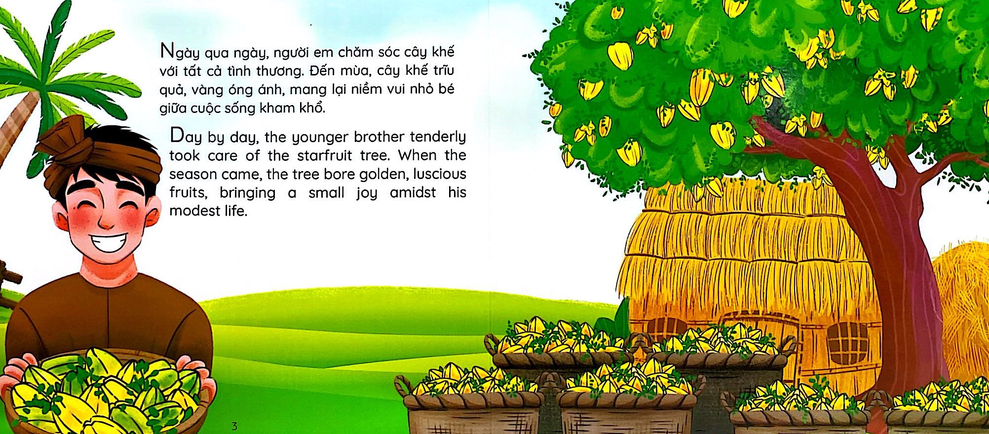 Truyện Cổ Tích AR - Sự Tích Ăn Khế Trả Vàng - The Legend Of The Starfruit Tree - Bìa Cứng - Ảnh 4