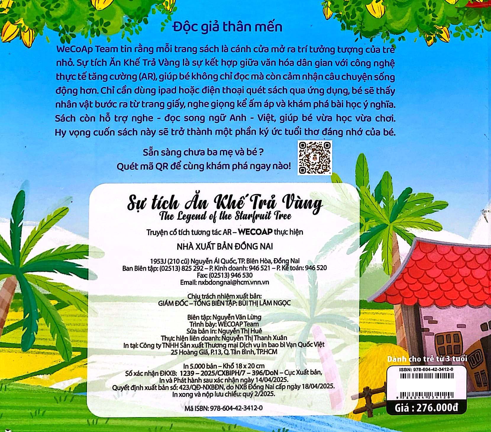 Truyện Cổ Tích AR - Sự Tích Ăn Khế Trả Vàng - The Legend Of The Starfruit Tree - Bìa Cứng - Ảnh 6