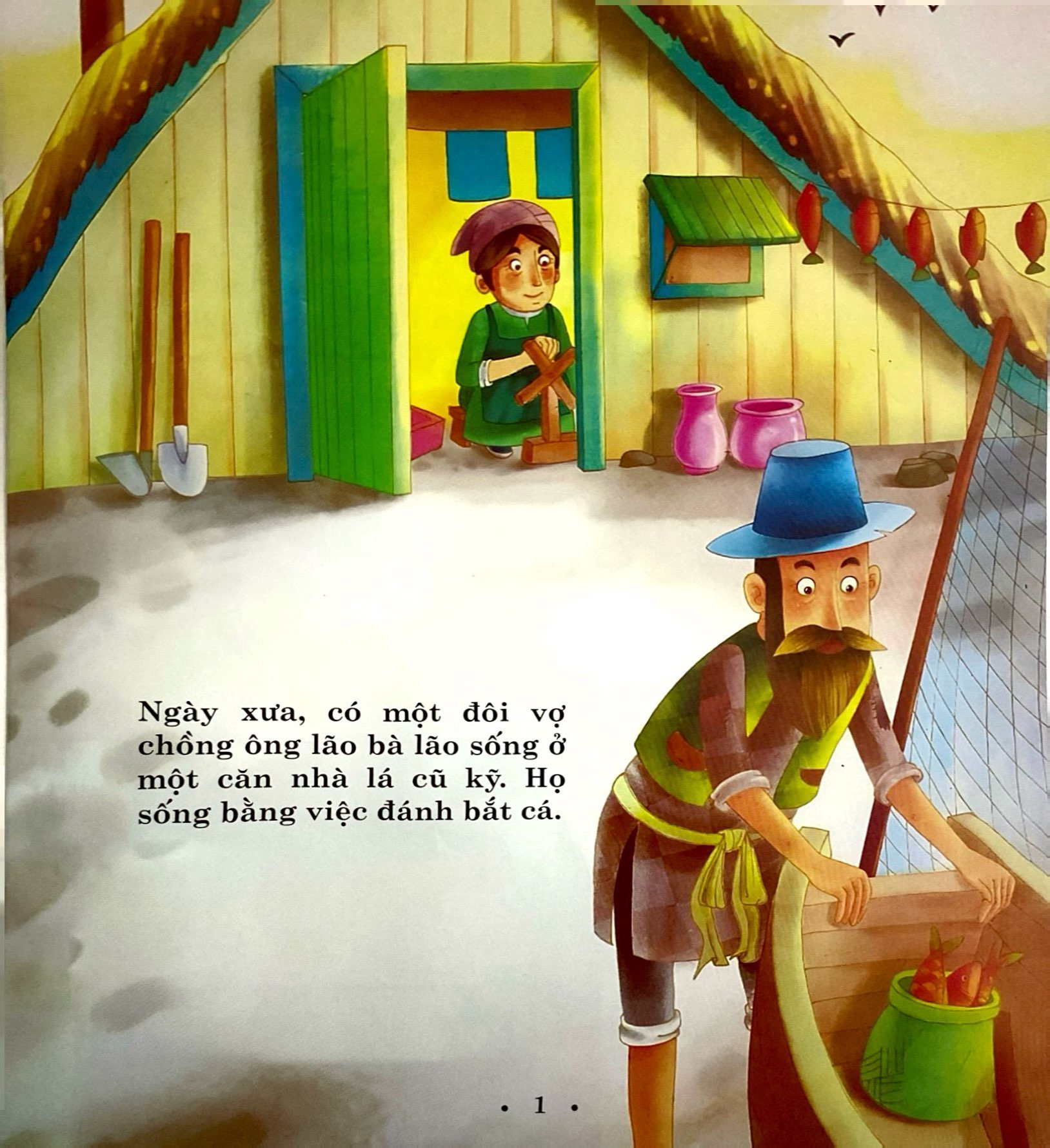 truyện cổ tích hay nhất thế giới - ông lão đánh cá và con cá vàng - Ảnh 3