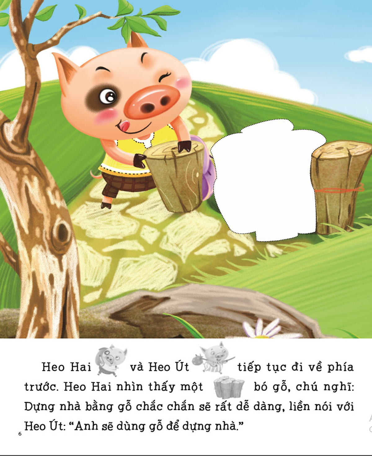 truyện cổ tích kinh điển - ba chú heo con (stickers) - Ảnh 5