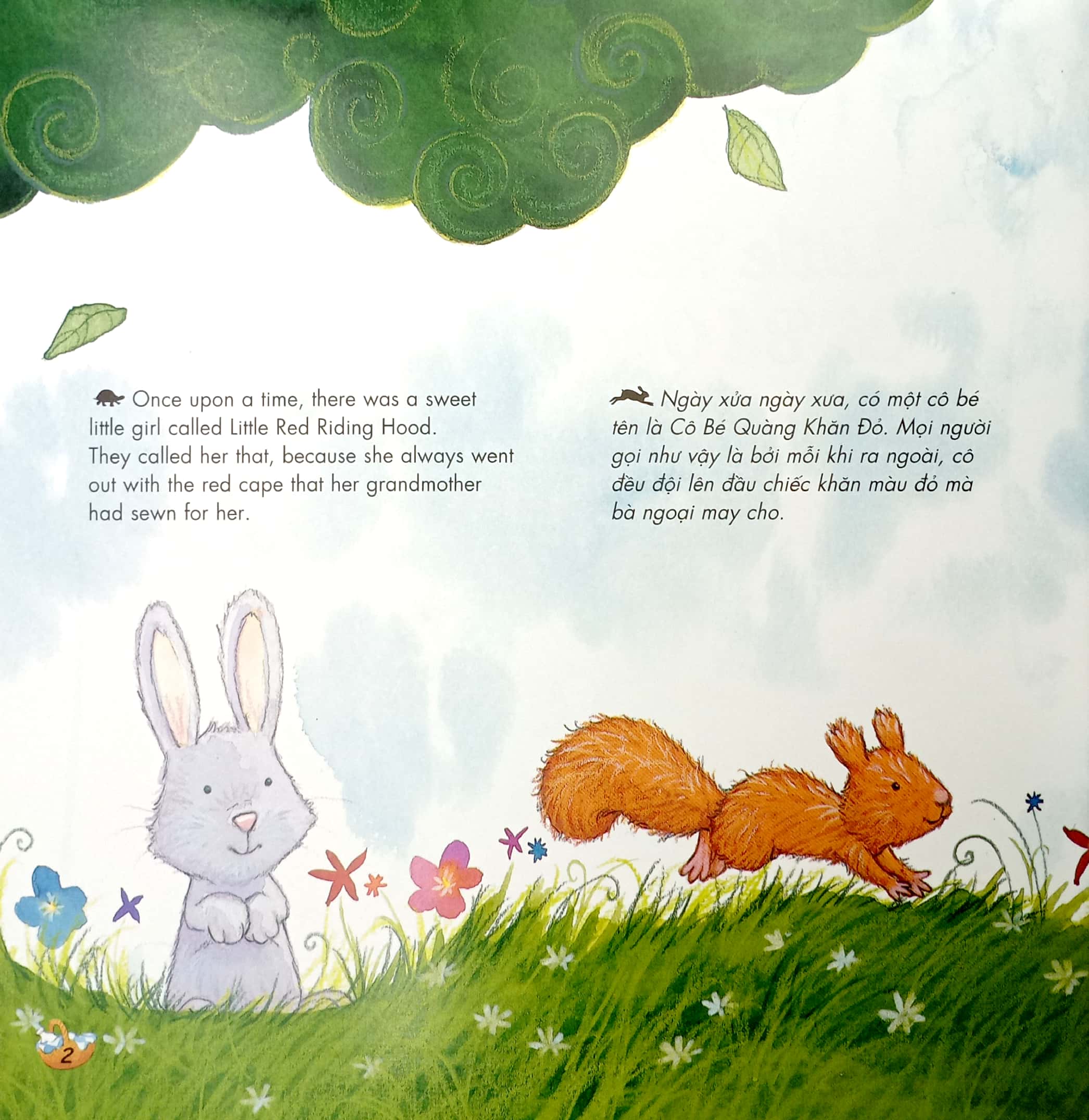 truyện cổ tích nổi tiếng (song ngữ việt anh) - little red riding hood - cô bé quàng khăn đỏ (tái bản 2023) - Ảnh 3