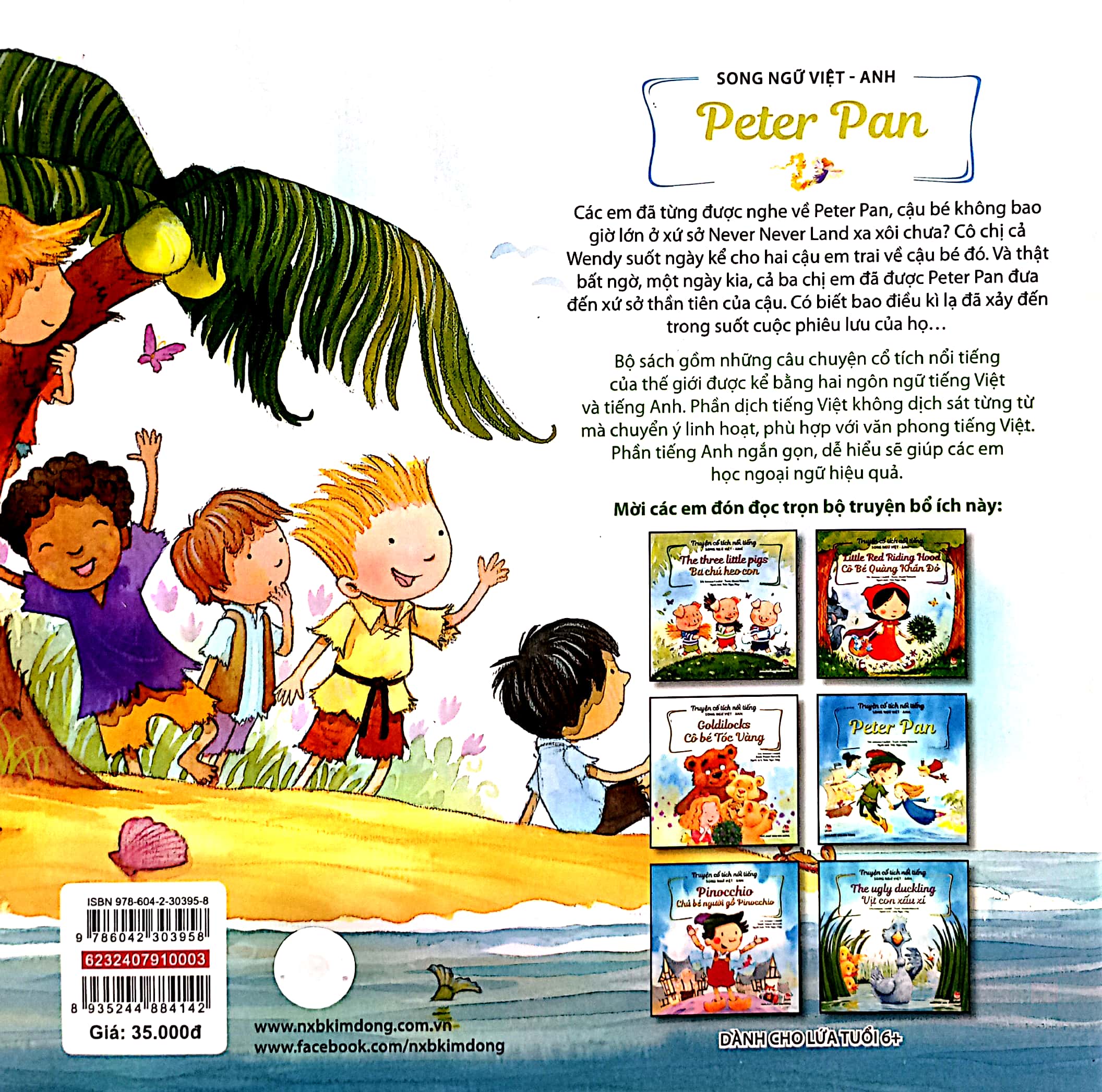 truyện cổ tích nổi tiếng (song ngữ việt anh) - peter pan (tái bản 2023) - Ảnh 6