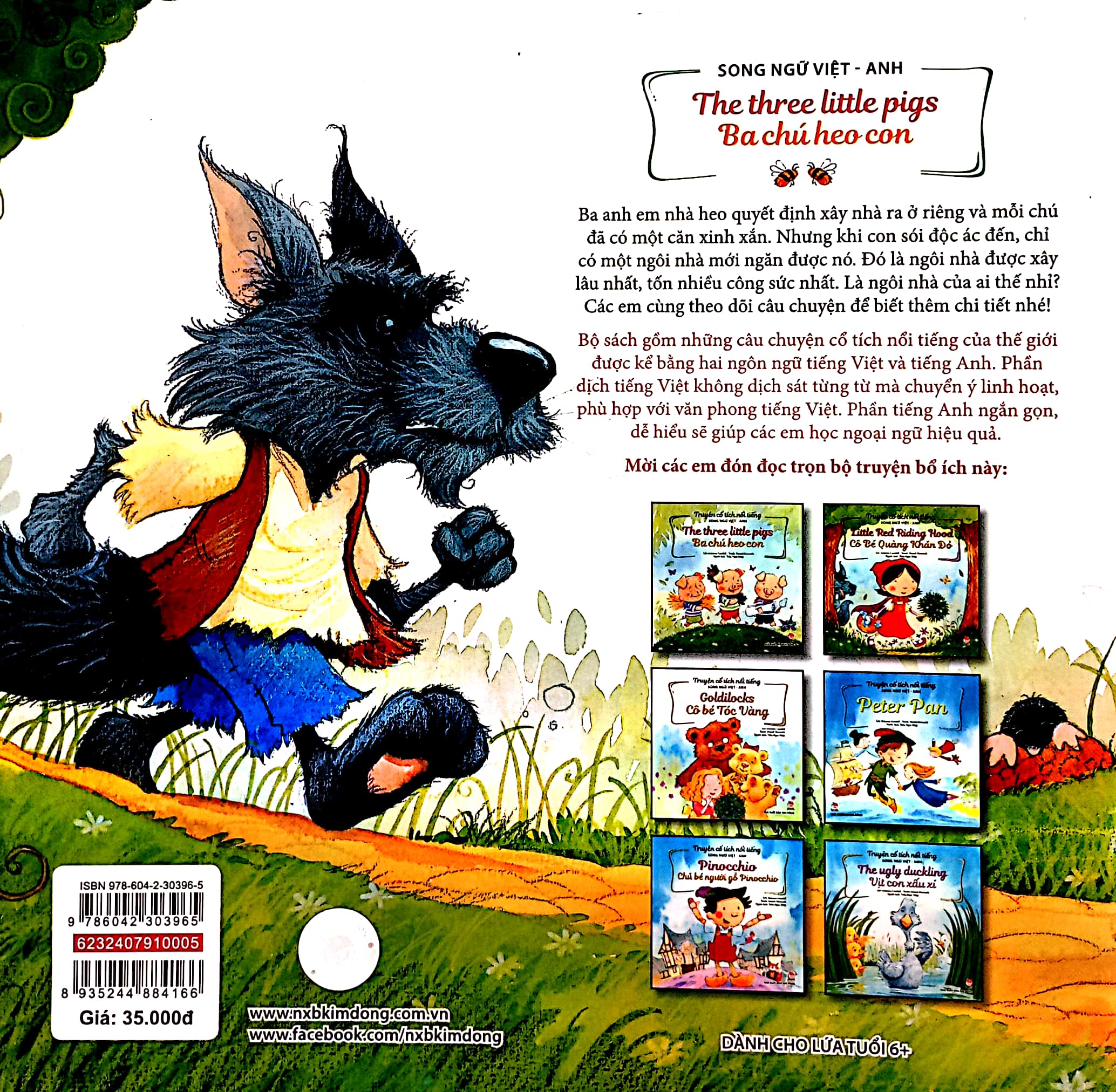 truyện cổ tích nổi tiếng (song ngữ việt anh) - the three little pigs - ba chú heo con (tái bản 2023) - Ảnh 6