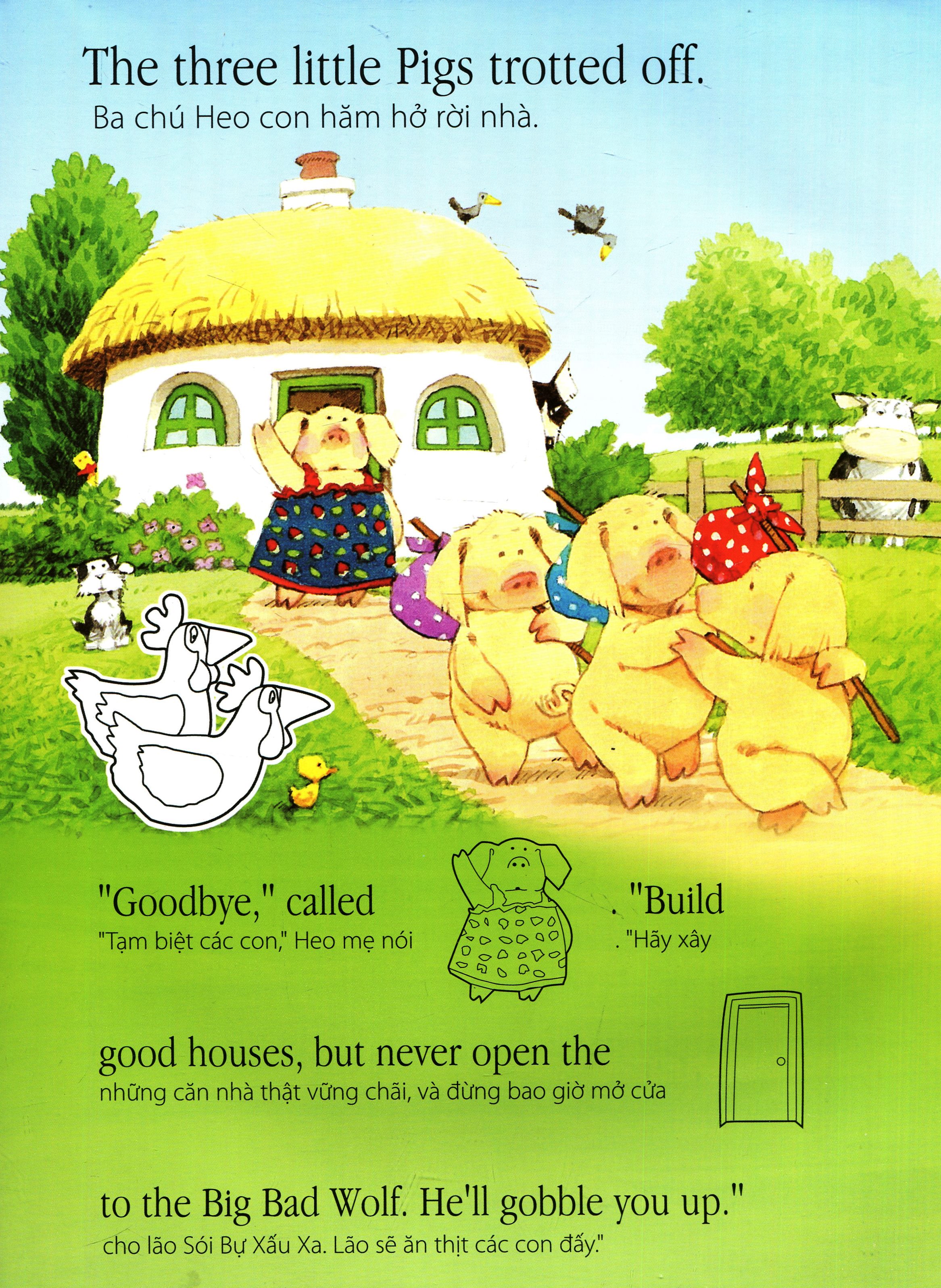 truyện cổ tích nổi tiếng thế giới - ba chú heo con (tái bản 2020) - Ảnh 4