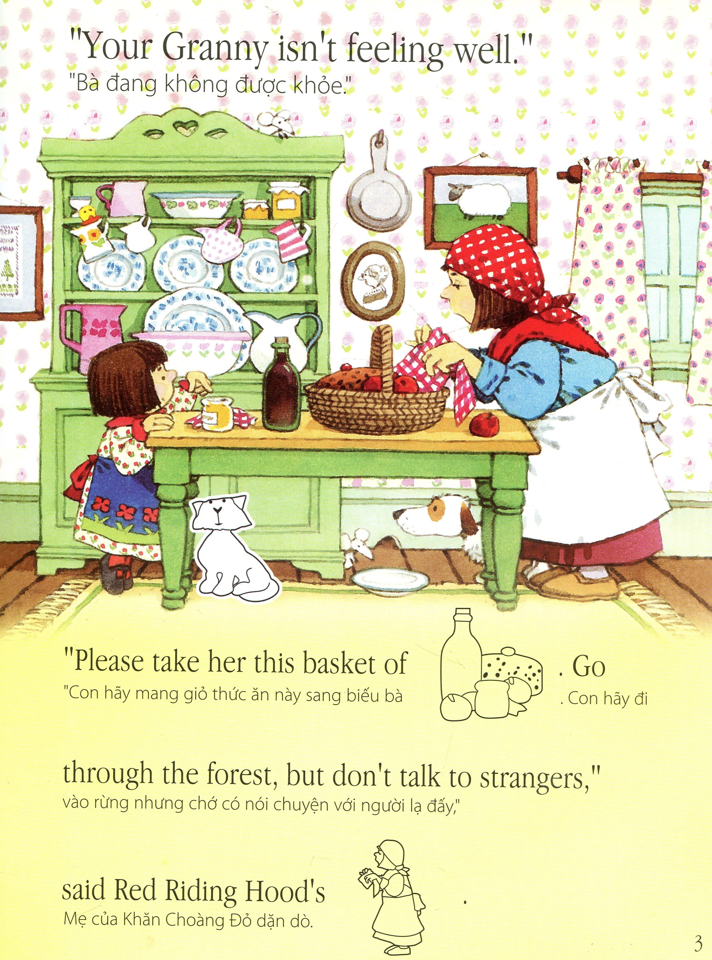 truyện cổ tích nổi tiếng thế giới - cô bé khăn choàng đỏ (tái bản 2020) - Ảnh 4