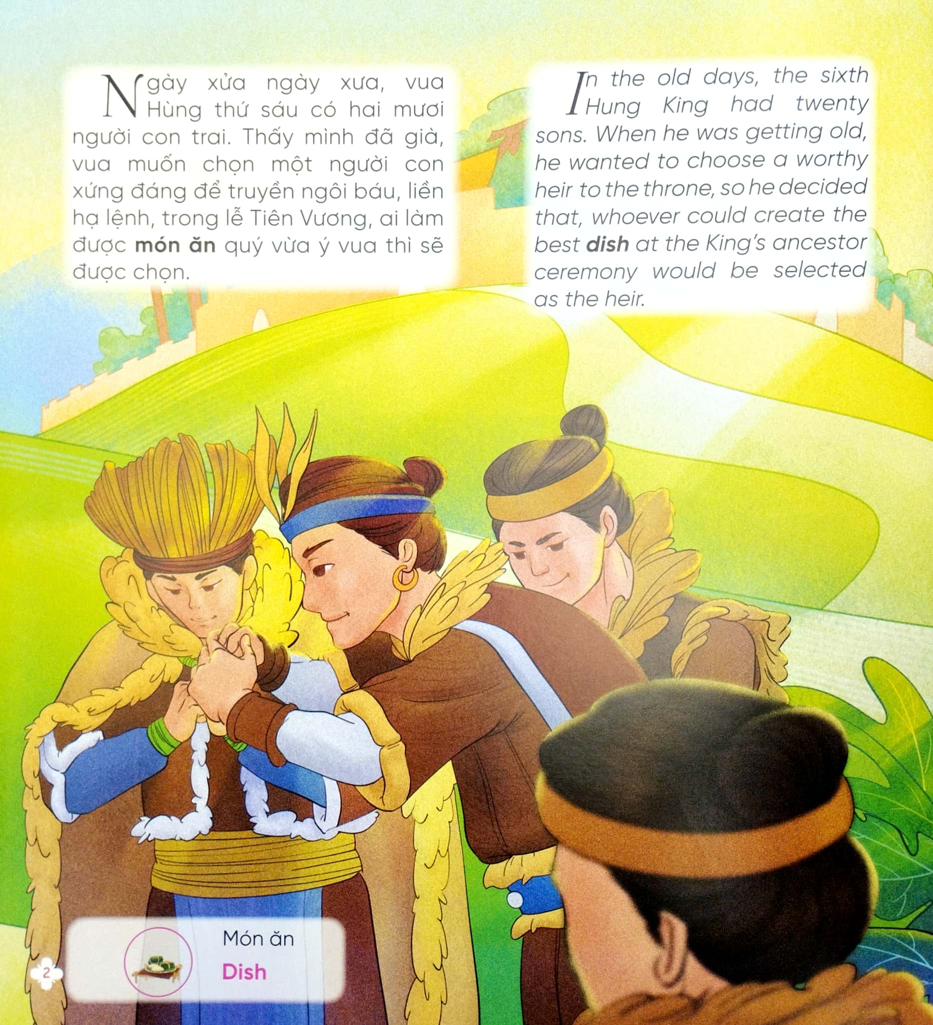 truyện cổ tích việt nam chọn lọc song ngữ việt-anh - xưa ơi là xưa - sọ dừa-bánh chưng bánh giầy-cậu bé tích chu - Ảnh 3