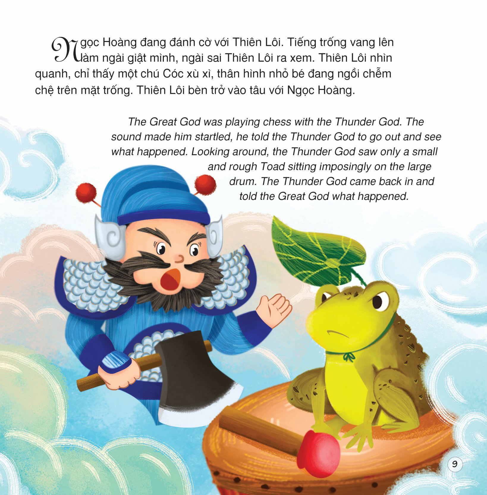 truyện cổ tích việt nam - cóc kiện trời (song ngữ việt - anh) - Ảnh 10