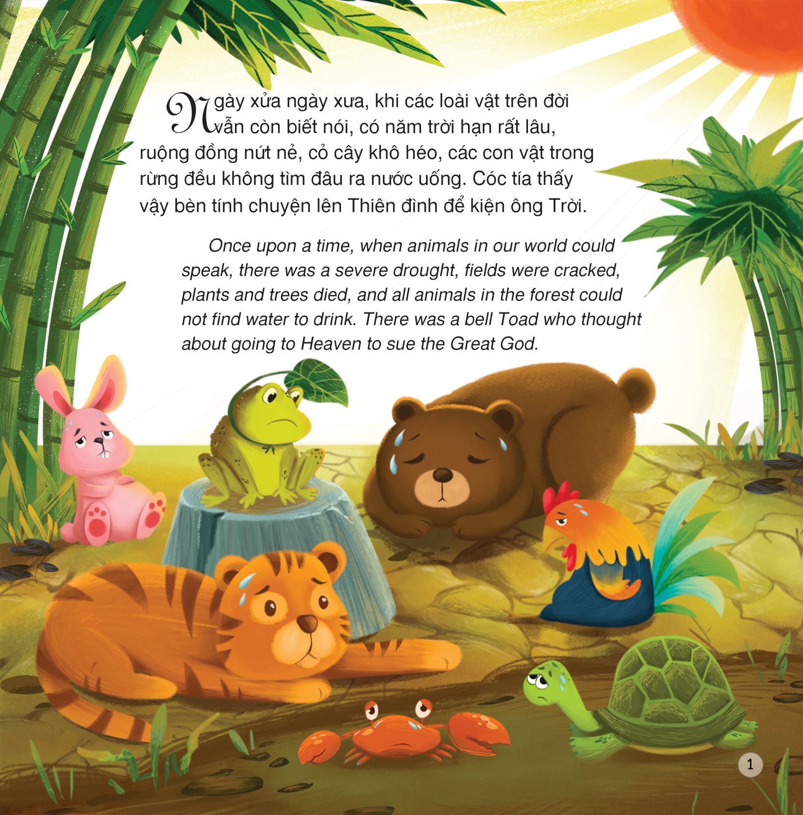truyện cổ tích việt nam - cóc kiện trời (song ngữ việt - anh) - Ảnh 2