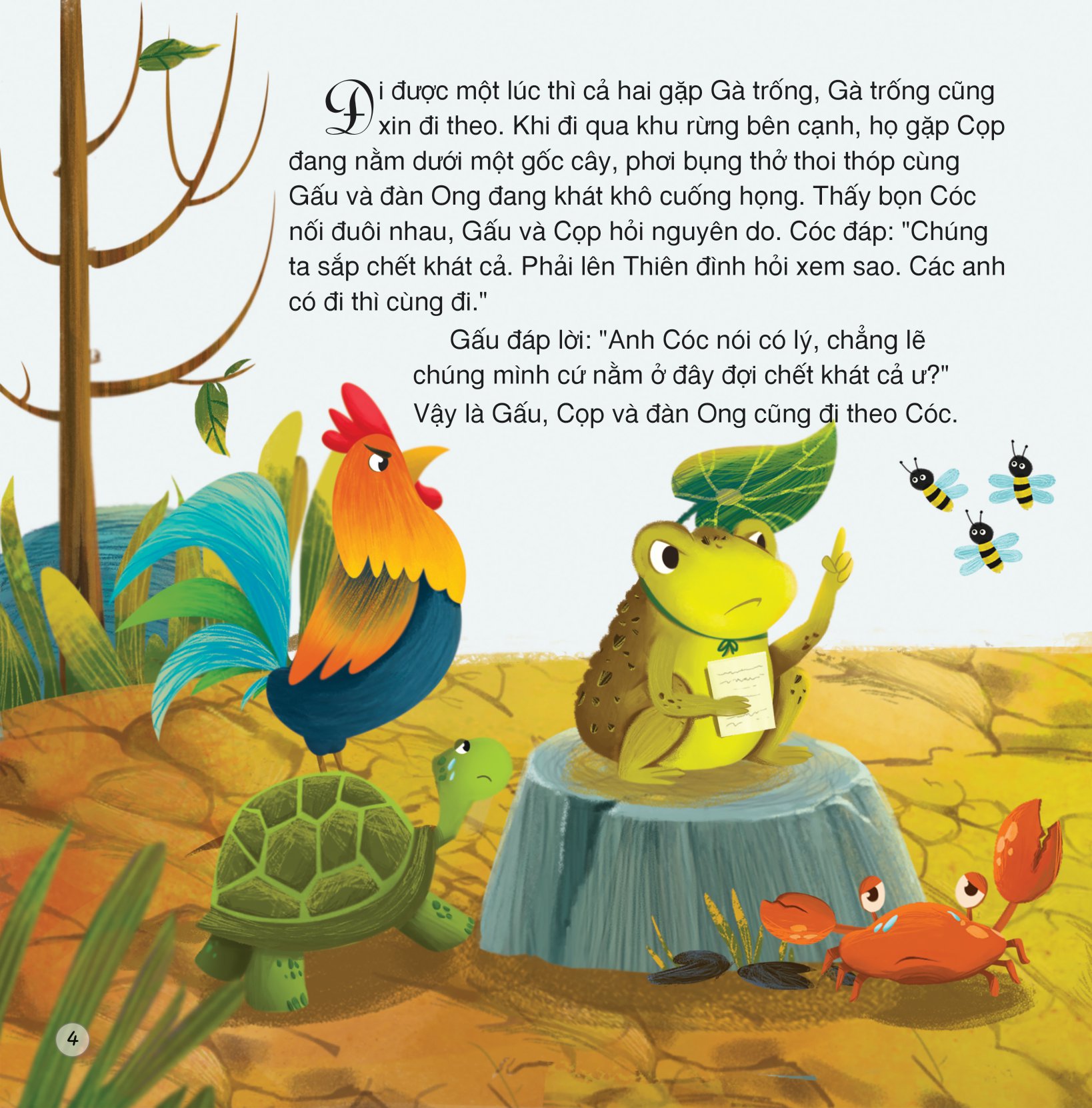 truyện cổ tích việt nam - cóc kiện trời (song ngữ việt - anh) - Ảnh 5